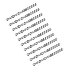 10pcs Spiral End Mill CNC Router Bit 1/8" Shank 3.175mm X 25mm Up Cut 2 Flutes