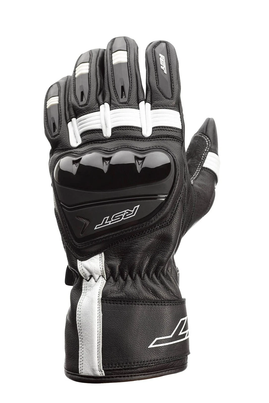 RST 815000170109var-a2 - mens motorcycle gloves pilot 12-2XL, BLACK WHITE