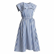 Abito midi 3.1 Phillip Lim drappeggiato colletto a fazzoletto vita raccolta taglia 0