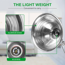 Clamp Light with 8.5 Inch Adjustable Aluminum Reflector, Suit for E26 Socket ...