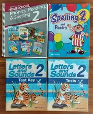 Lot Abeka 2 Homeschool Curriculum Lesson Plans Spelling Letters Sounds Tests 