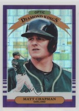 2019 Donruss Optic Diamond Kings Purple Pandora Prizm 15/99 Matt Chapman #12 z6b