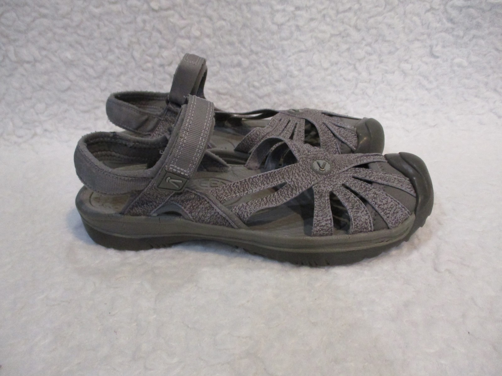 Women's, KEEN, Gray Synthetic, Strappy Sandals, Shoes, Size, 7.5