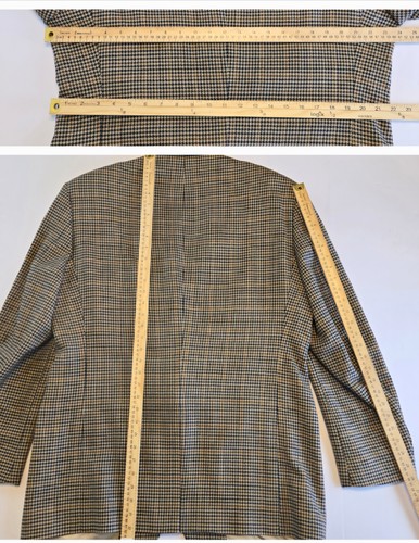 VTG Roundtree Yorke Tweed Blazer Men 44L Sport Coat Houndstooth Wool Jacket - Picture 19 of 21