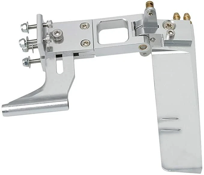 Timón de recogida de agua doble de 110 mm de calidad con puntal de 4 mm para barco eléctrico RC Foto 2 de 4