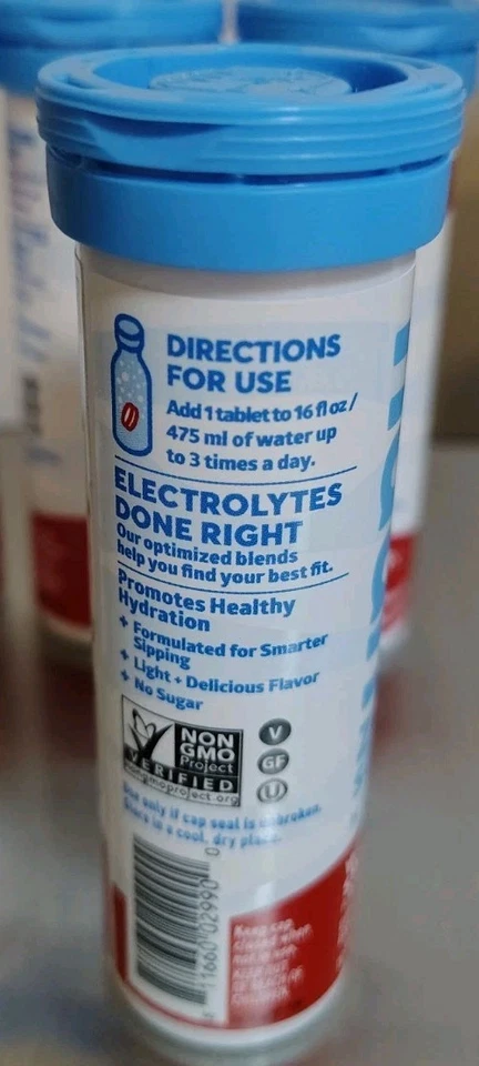 4 Paquetes Nuun Zero Sugar Comprimidos Hidratación Fresa Salvaje, 40 Comprimidos en Total Foto 3 de 4