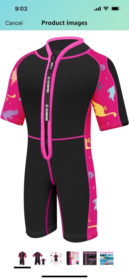 Kids neoprene wetsuit, Swimming, Diving 2XL - Image 2 of 3