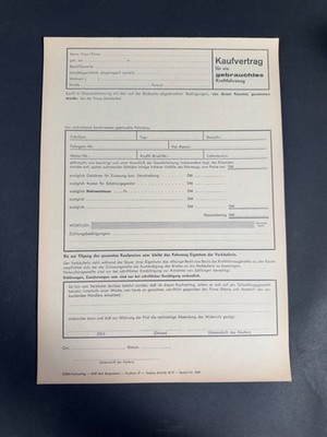 Oldtimer Kaufverträge Block NOS 70er Jahre ultra selten (#18)