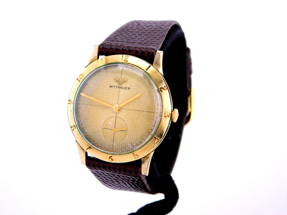 VINTAGE RARE WITTNAUER 17J HOBNAIL DIAL SWISS MENS WRISTWACH SERVICED C.1950s - Image 3 of 4