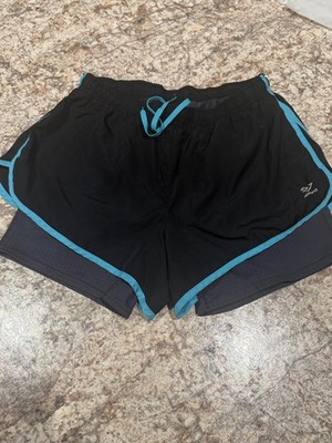 Umbro Women's Comfort Control Black & Blue Trim Athletic Shorts Size M