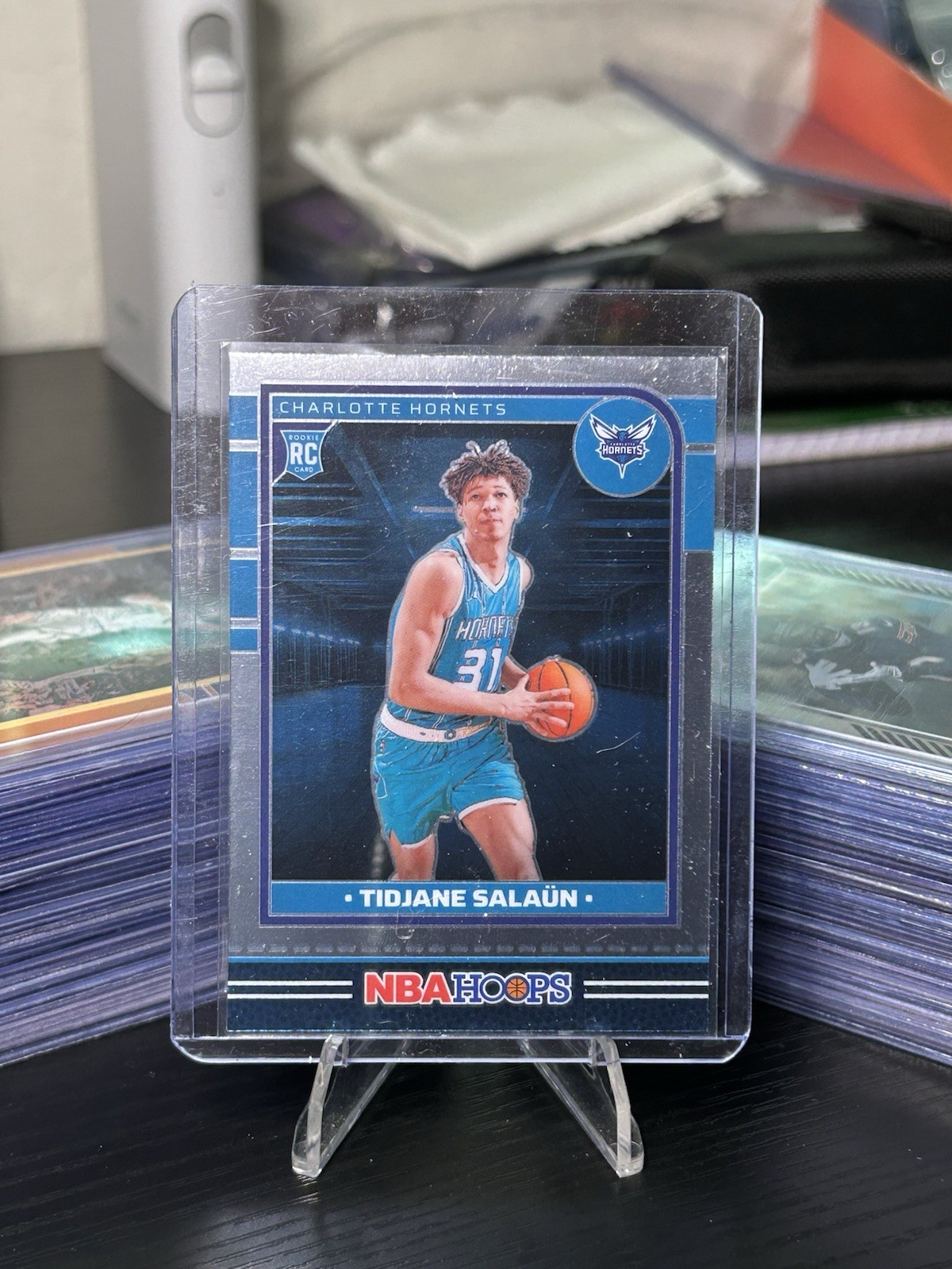 2024-25 Panini NBA Hoops 236 RC Tidjane Salaun Opti-Chrome