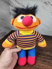 Vintage Playskool 1984 Sesame Street 10" Ernie 72900 Plush Doll Stuffed Toy