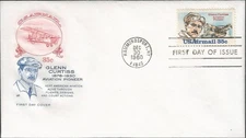 Scott C100 FDC - 35 cent - 1980 - Glenn Curtiss - Aviation Pioneer - FDOI