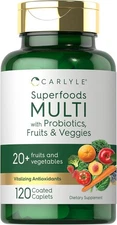 Fruits and Veggies Supplement | 120 Count | Superfood Multivitamin | by Carlyle