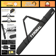 Padded Ski Travel Bag, Water-Resistant Single Ski Carrier for 175-190cm Skis