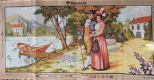 Printed needlepoint Tapestry Gobelin L Terrace Date Canvas Only 60x125 Cm