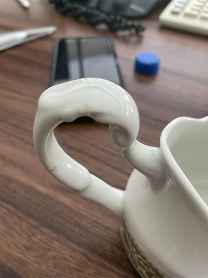 De Colección J & G Meakin Verde Floral Esterlina Colonial Inglés Ironstone Gravy Boat Foto 4 de 4