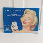 Marilyn Monroe Lustre Creme Shampoo Ad Vintage Tin Sign 12" x 16”