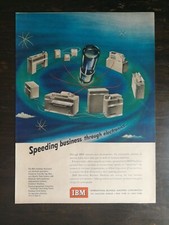Vintage 1950 IBM Computers Full Page Original Ad 1221