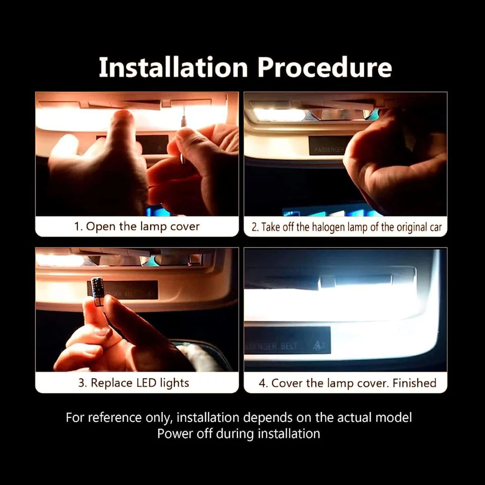 20pcs LED Interior Lights Bulbs Kit Car Trunk Dome License Plate Lamps 6000K - Image 3 of 4