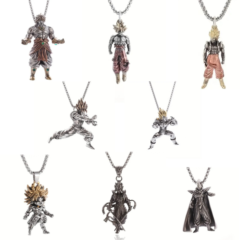 Collar y colgante Dragon Ball Goku. Anime de dibujos animados Cadena Y Pendiente