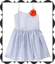 NWT Girls 6 Gymboree  CUTE ON THE COAST  Cotton Blue/White Pinstripes SUNDRESS