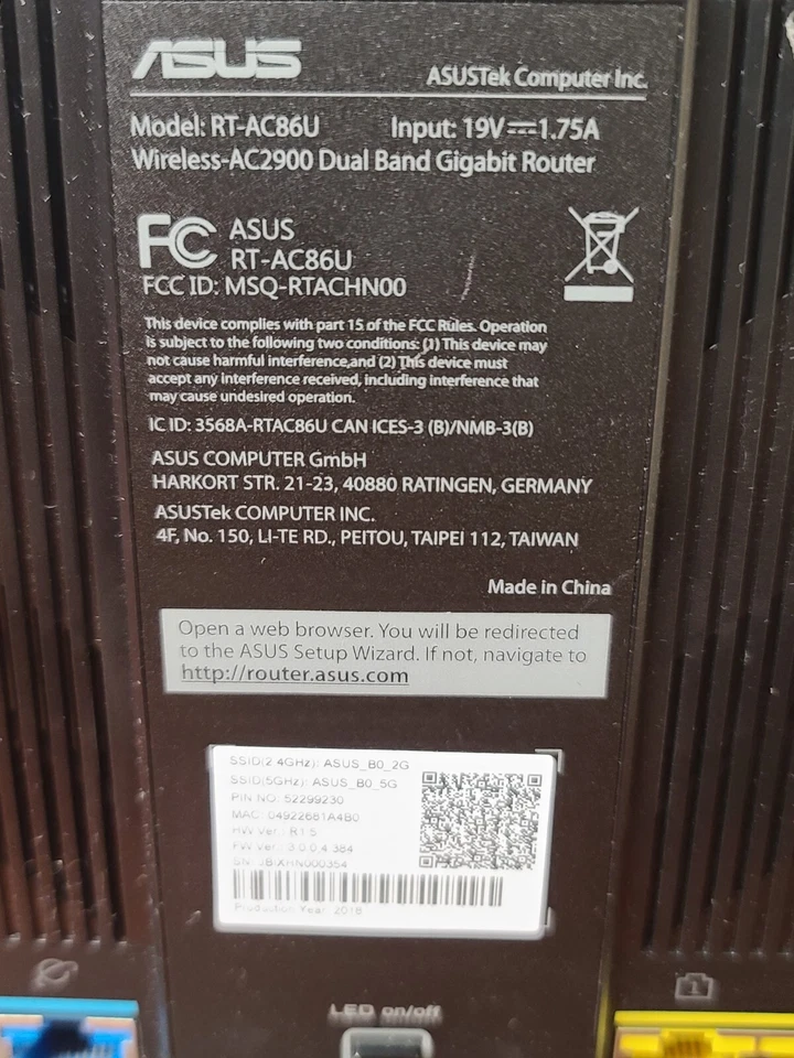 ASUS AC2900 Dual Band Gigabit WiFi Gaming Router - Black (RT-AC86U) - Image 4 of 4