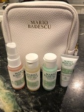 Mario Badescu set case cleanser foaming gel hand cream facial spray NEW