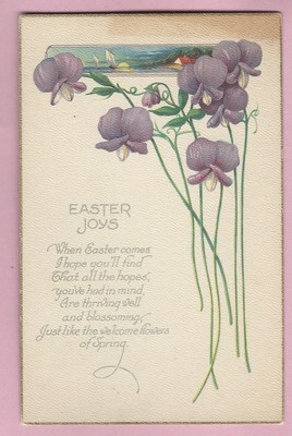 Vintage Postcard ''Easter Joys, When Easter comes I hope you'll find...''