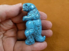 (Y-DIN-TY-714) blue T-REX Tyrannosaurus DINOSAUR gemstone carving FIGURINE dino