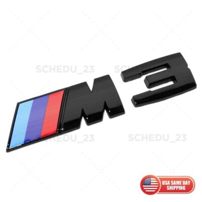 E90 E91 E92 Gloss Black Competition M3 Logo Emblem Badge Trunk M Performance