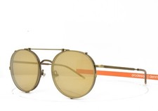 Prodesign Denmark Sunglasses Round Antique Gold Brown Lens 8122 2033 55-22-145