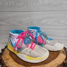 Nike Shoes Kyrie 6 White Blue Pink Fury-Opti Graffiti BQ5599-101 Youth 6.5