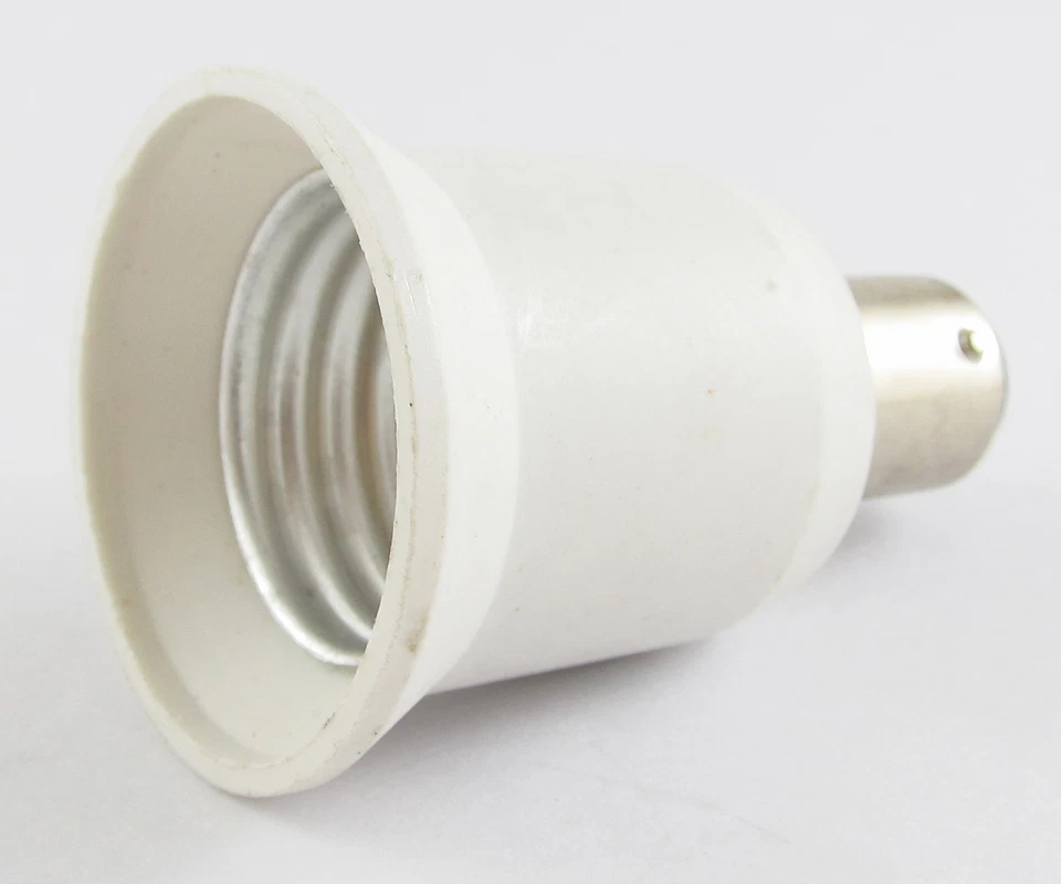 10x BA15D Male to E26/E27 Female Socket Base LED Halogen Light Bulb Lamp Adapter - Image 3 of 4