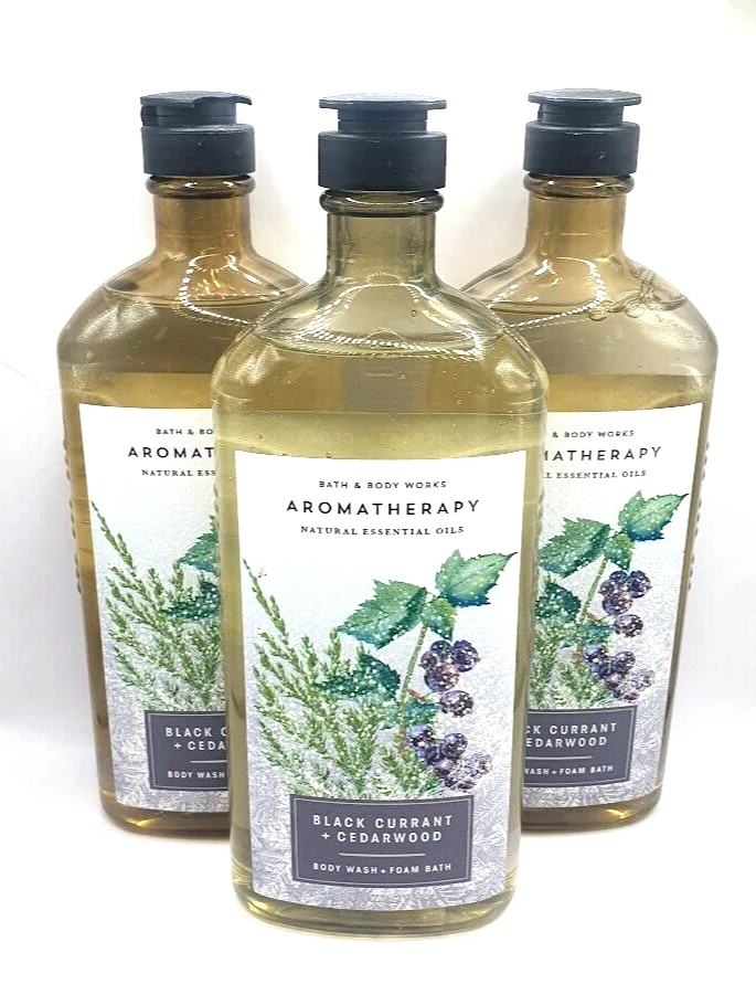 BATH & BODY WORKS BATH AND BODY WORKS BLACK CURRANT + CEDARWOOD BODY WASH 10 FL OZ (SET OF 3)