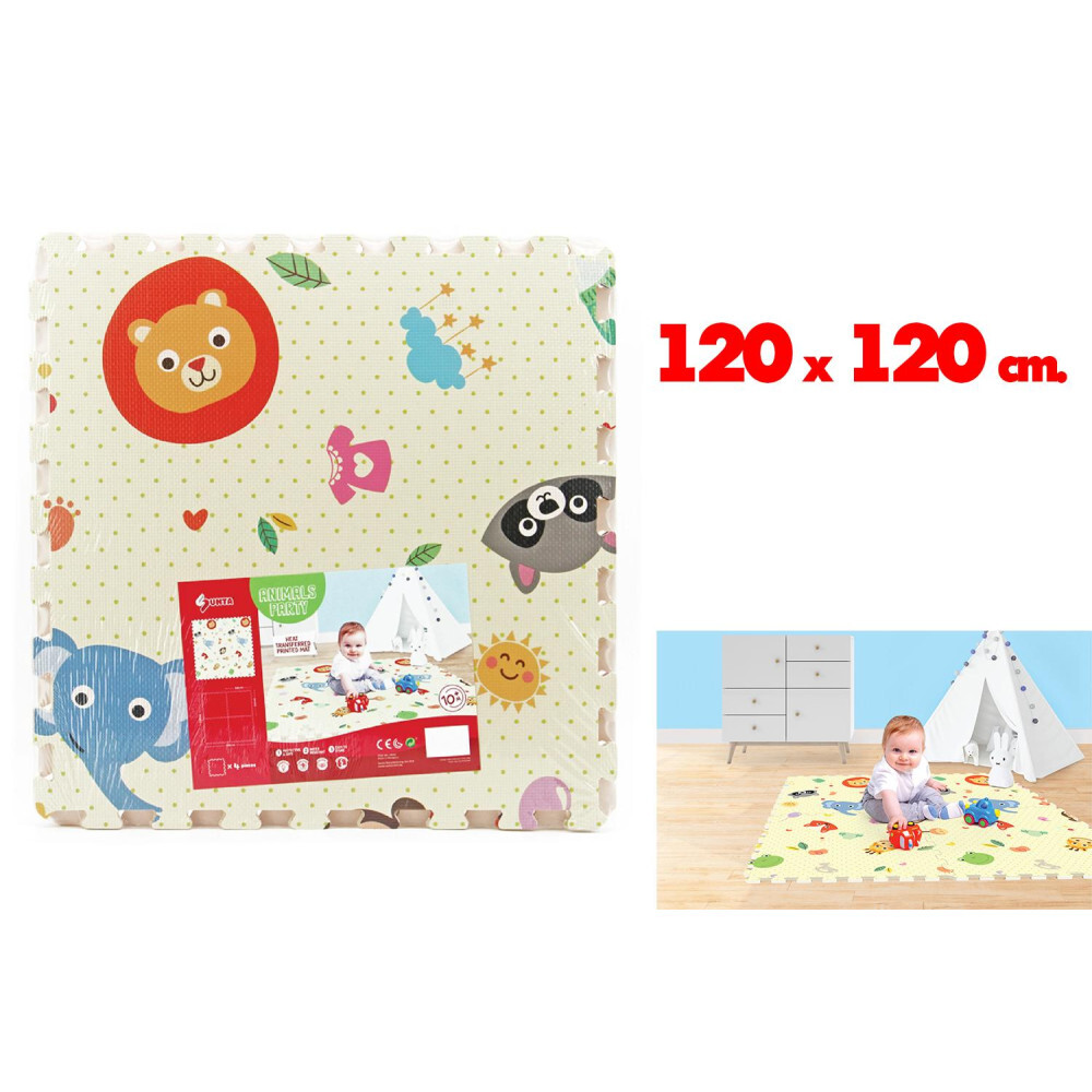 Tappeto Puzzle Festa Animali 120×120