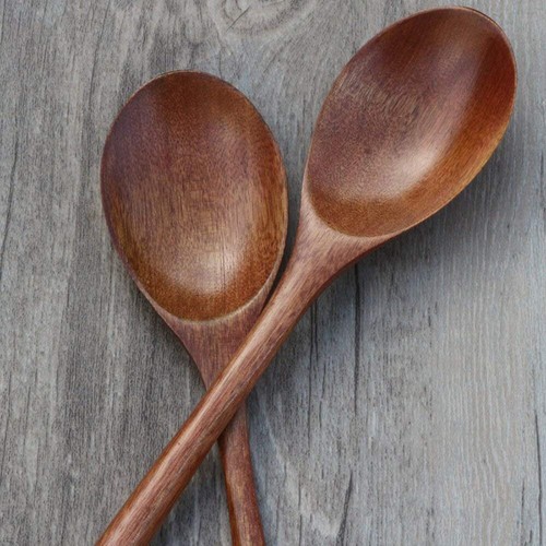 12PZ Cucchiai Legno Zuppa Eco Friendly Servizio Tavola Giapponese Ellisse Naturale Legno - Foto 10 di 10