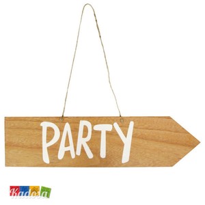Cartello A Freccia Party Doubleface Legno Gioco Compleanno Segnalazione Festa Ebay