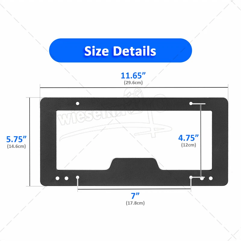 Se adapta a 16-20 Tesla Modelo X Sin taladro Marco de matrícula frontal Soporte de montaje de licencia Foto 2 de 4