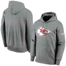 Kansas City Chiefs Nike Primary Logo Therma Pullover Hoodie H. GRAY