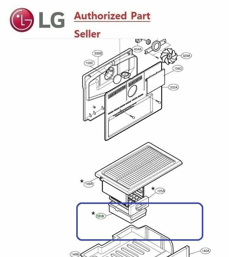 Genuine LG Fridge Twist Double Ice Cube Tray GN422FS GN422FW GN