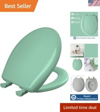Elegant Ming Green Round Toilet Seat - Durable Soft-Close with Easy Clean Design