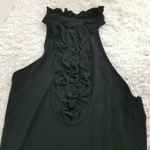 black tuxedo halter top