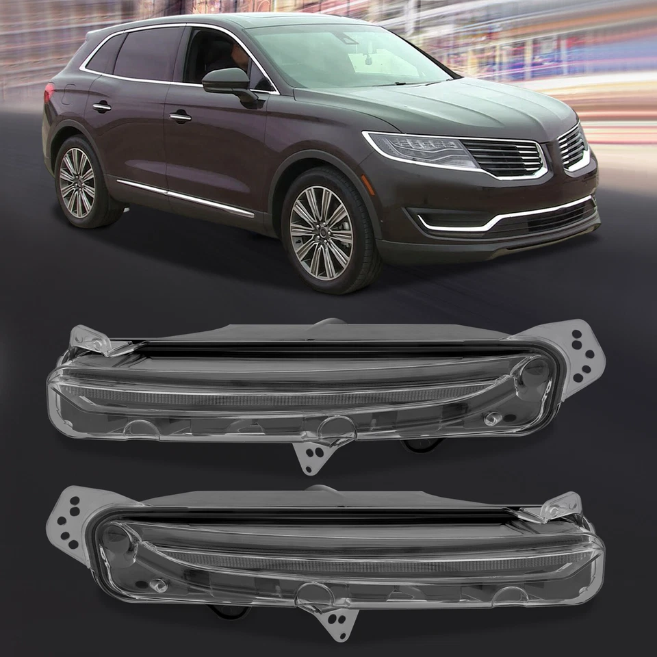 For 2016-2017 Lincoln MKX LED Fog Lights Front Bumper Fog Lamps Left+Right Side Foto 2 de 4