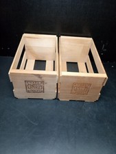 Lot 2 Napa Valley Box Company Wood Wooden Audio Cassette Tape CD Storage Holder