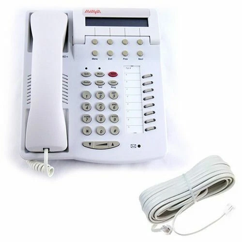 Avaya 6408D+ WHITE Business Office Phone with Foot Stand 6408D01C-264 Open Box