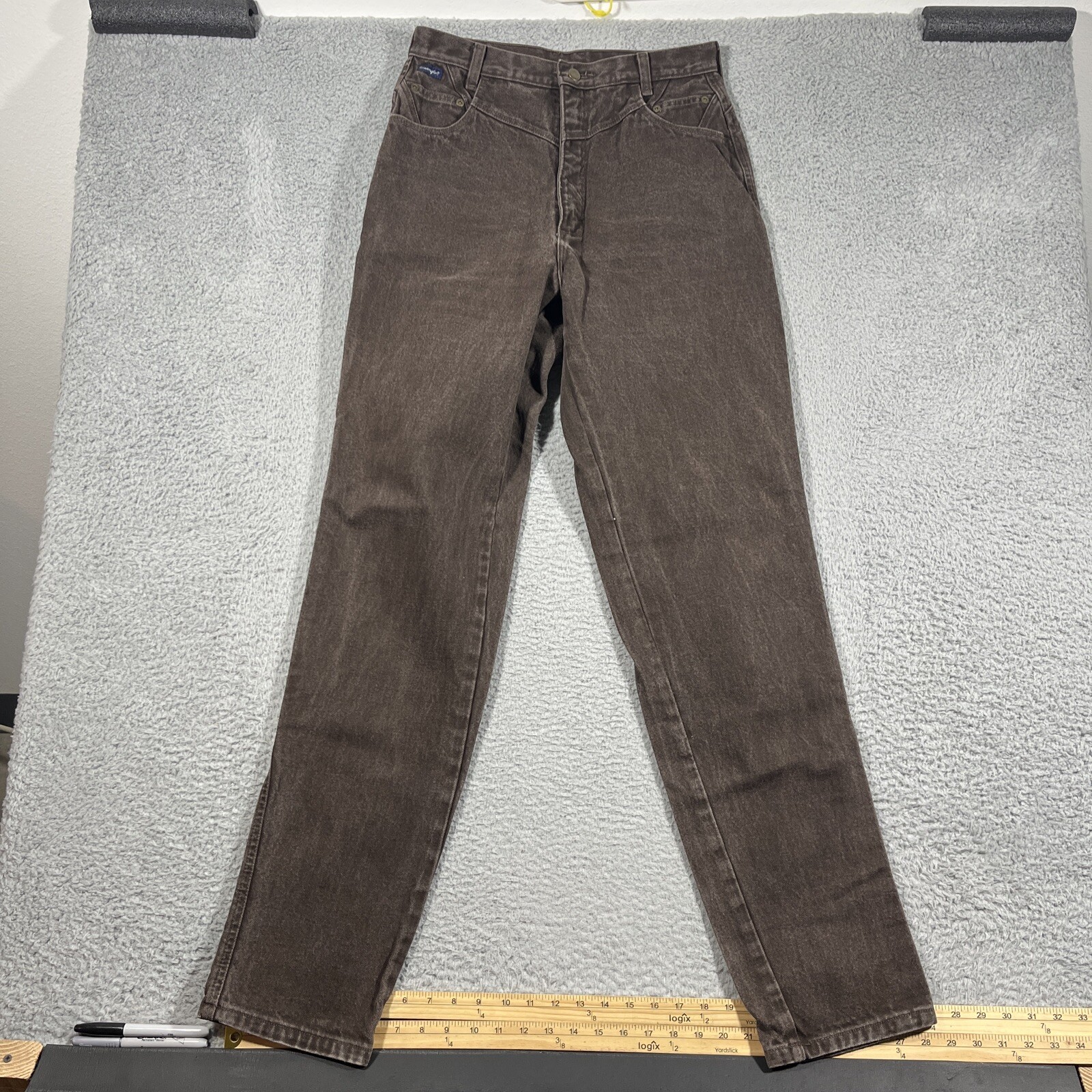 Vintage Wrangler Cowgirl Jeans USA 13/14x36 Rodeo Bareback Western Mom Fit-image