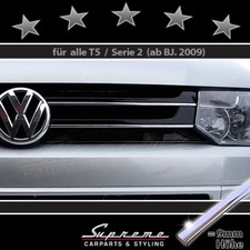VW T5 Serie 2  09-15 Chrom Zierleisten für Kühlergrill oben schmal