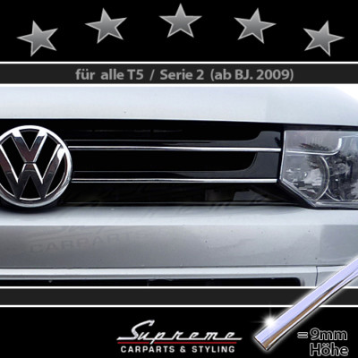 SIERLIJST VOLKSWAGEN TRANSPORTER T5 2003/2014 (Donkerchrome) - Ivetra Tuning
