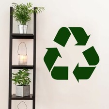 Recycle Symbol Decal - Kitchen, Mudroom, Garage, Labels, Organizing, Sticker